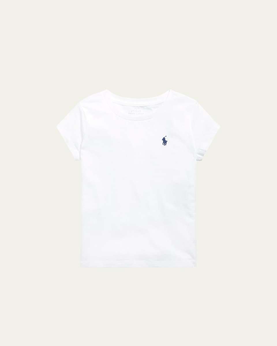 Girl's Logo Embroidered T-Shirt, Size S-XL